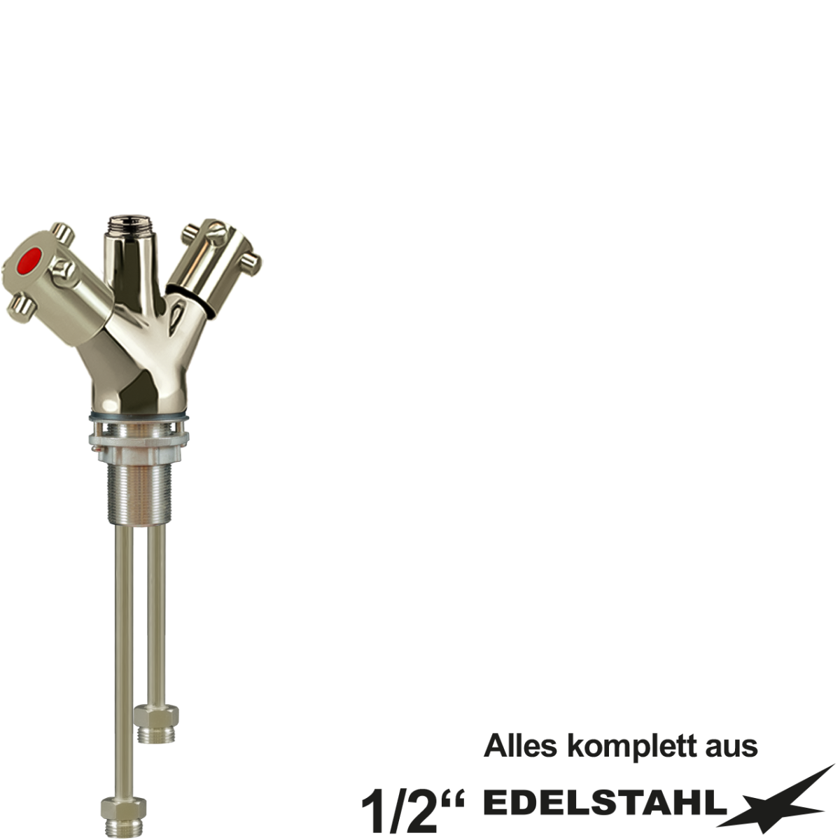 classic ELB-Körper mit Stehbolzen 1/2" keram. 4-Flügel VA