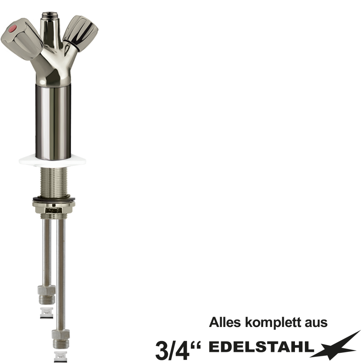 100er-Säulen-ELB-Körper 1 1/4" Stutzen 3/4" VA