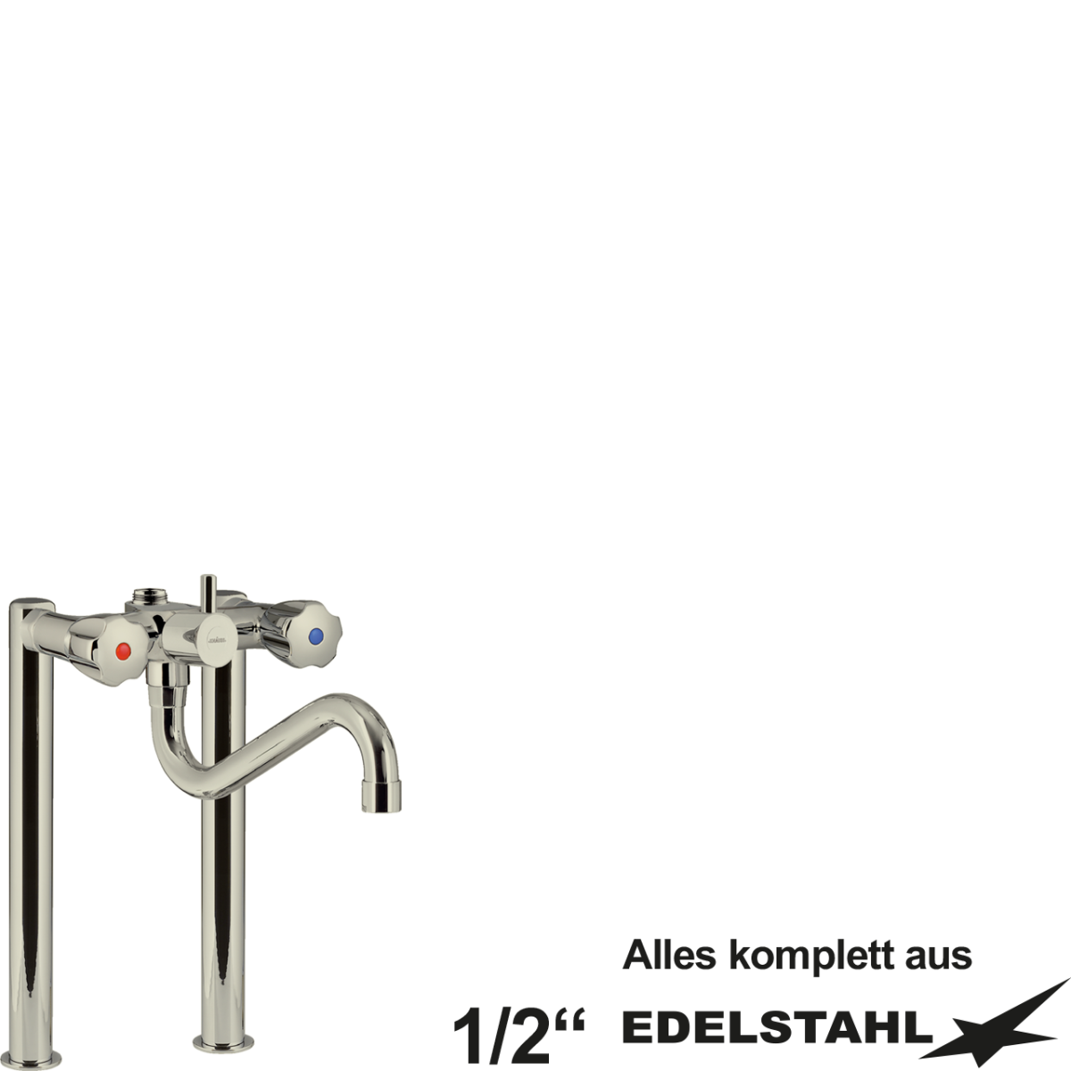 vaxia Zweiloch-Standbatterie 1/2" Abgang 1/2" AG
