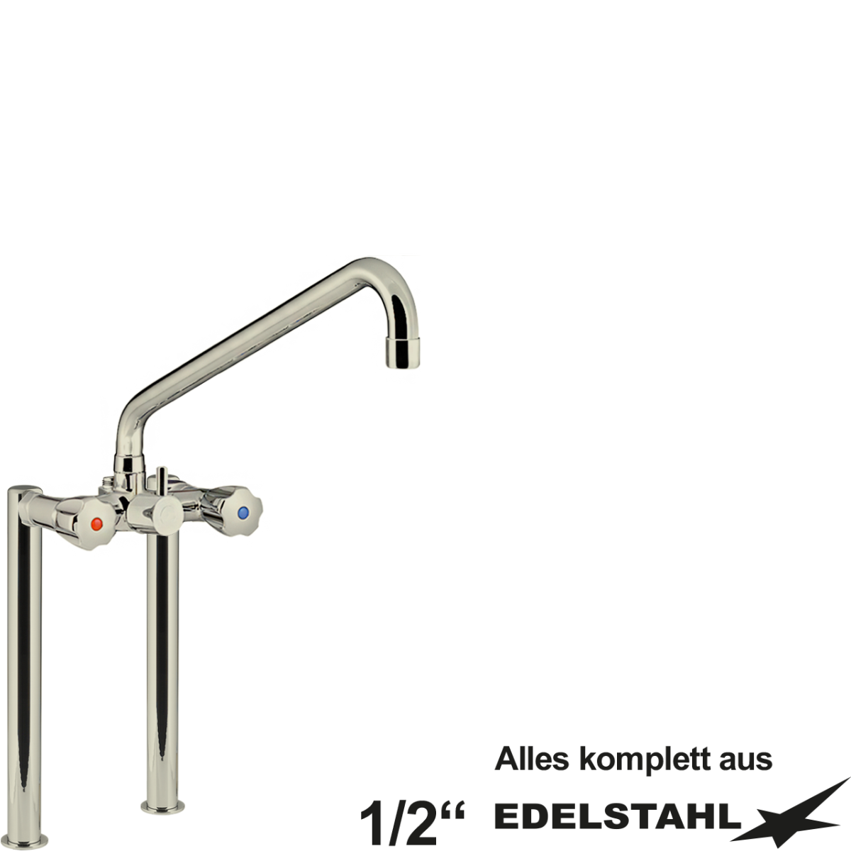 vaxia Zweiloch-Standbatterie 1/2" Abgang 1/2" AG