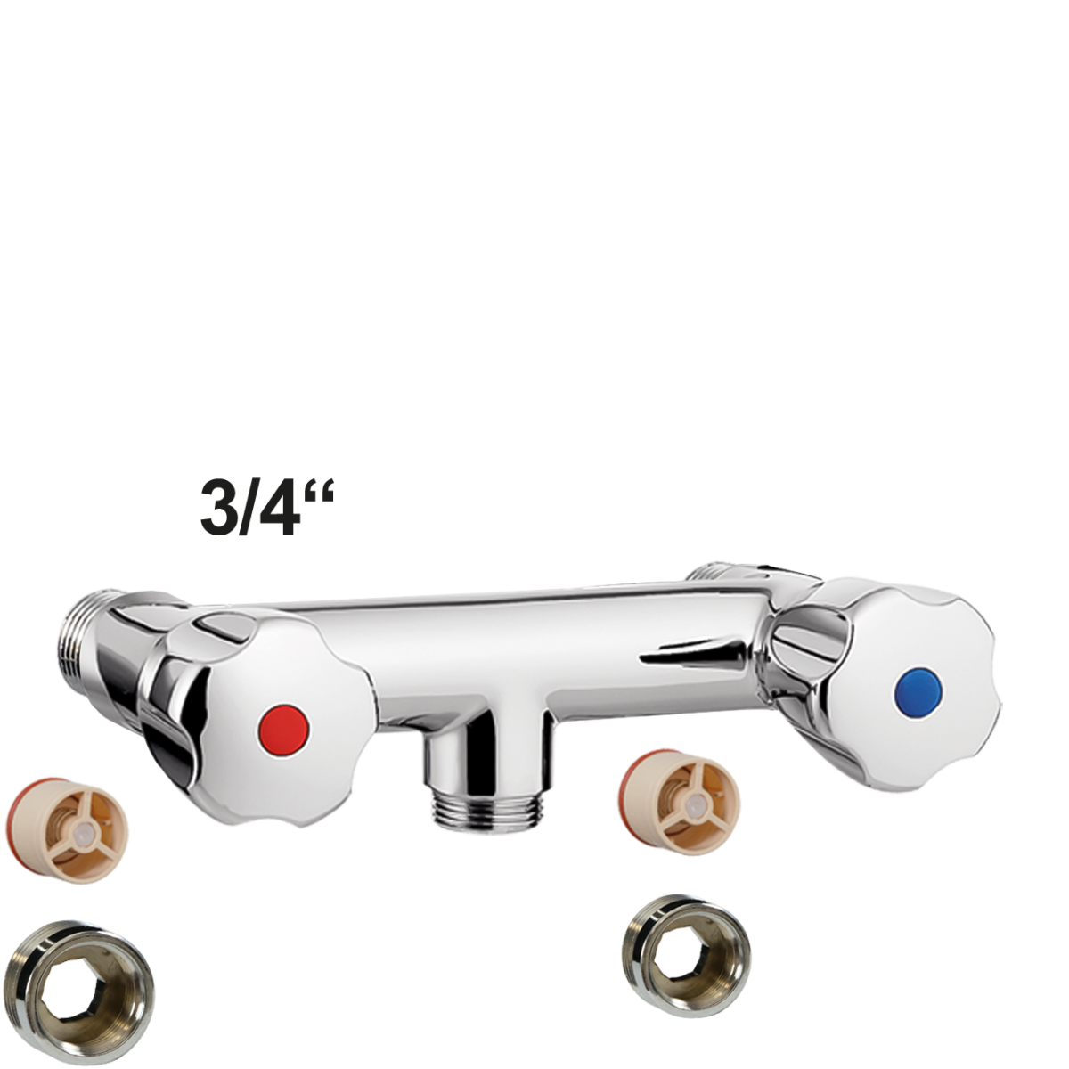 swiss Wandbatteriekörper geschraubt 3x 3/4" AG