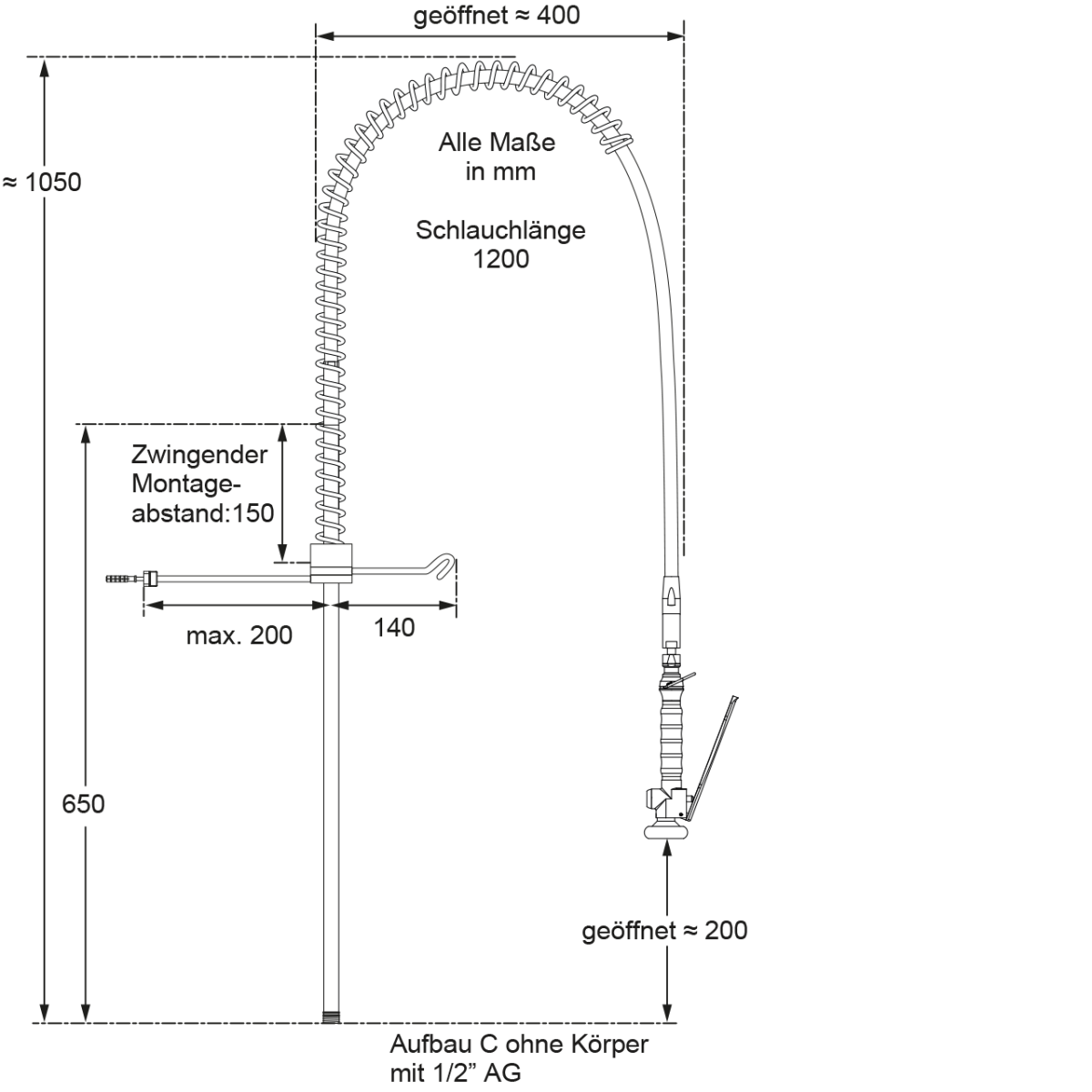 optimo Vorspülbrause 3/4" – Bild 2