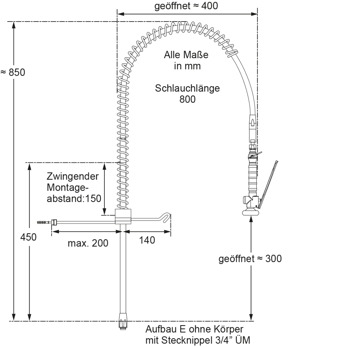 gastro Geschirrwaschbrause 1/2" – Bild 2