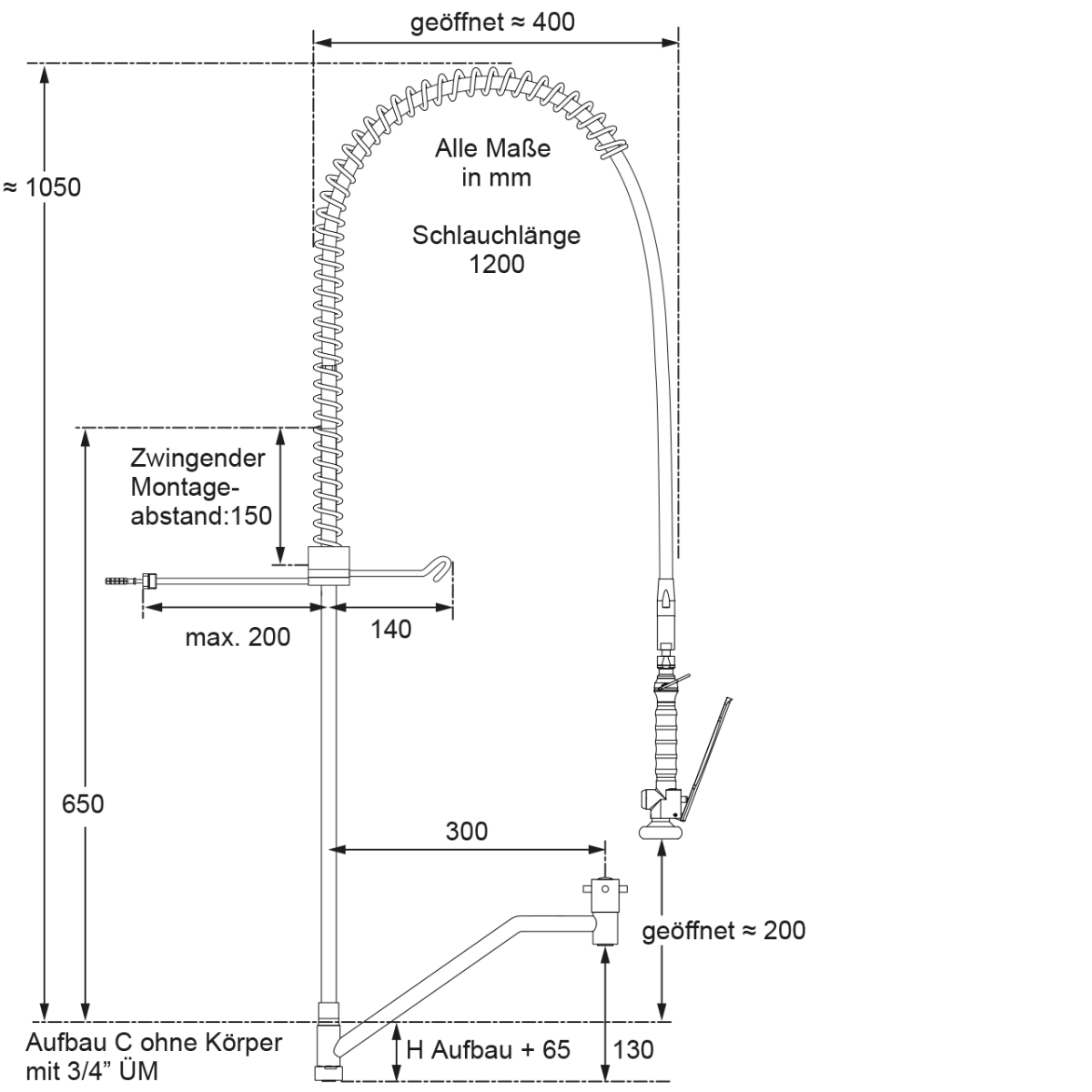 norrow Vorspülbrause 1/2" – Bild 2