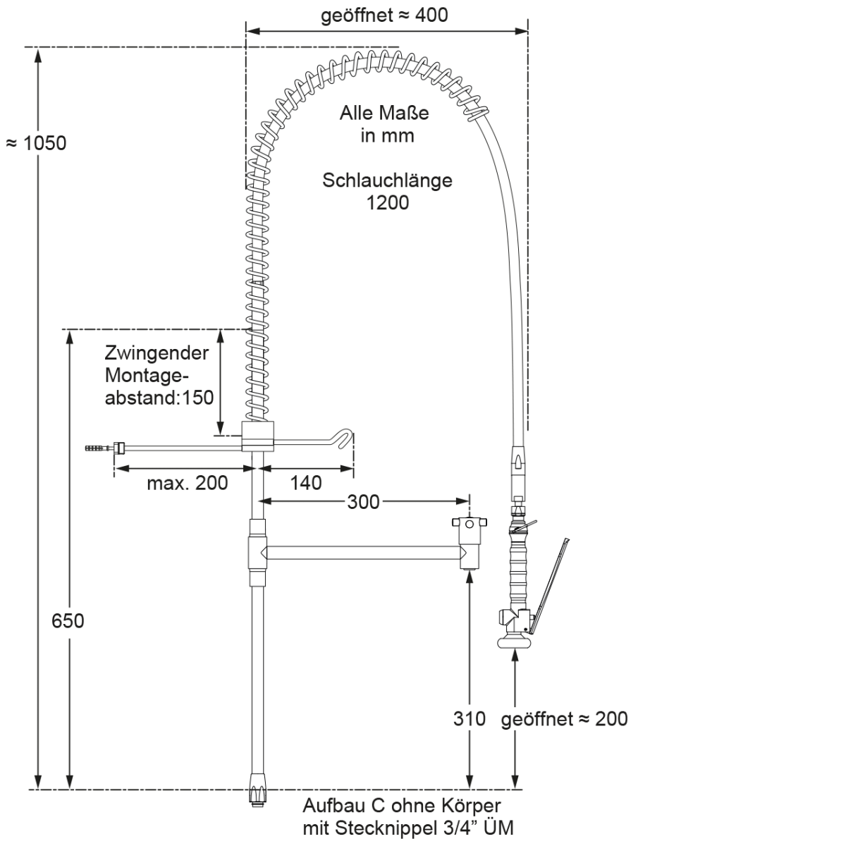 norrow Vorspülbrause 1/2" – Bild 2
