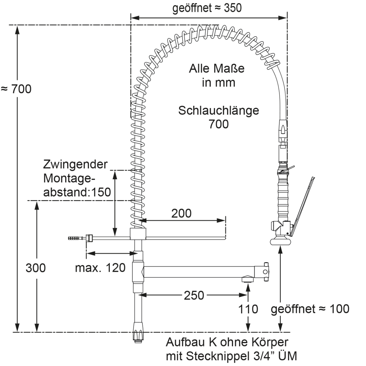 narrow Geschirrspülbrause 1/2" – Bild 2