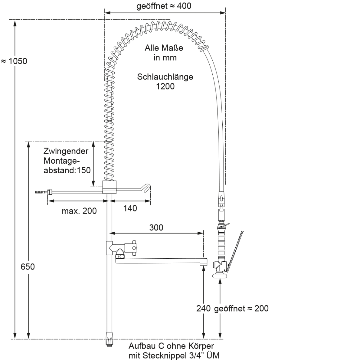norrow Vorspülbrause 1/2" – Bild 2