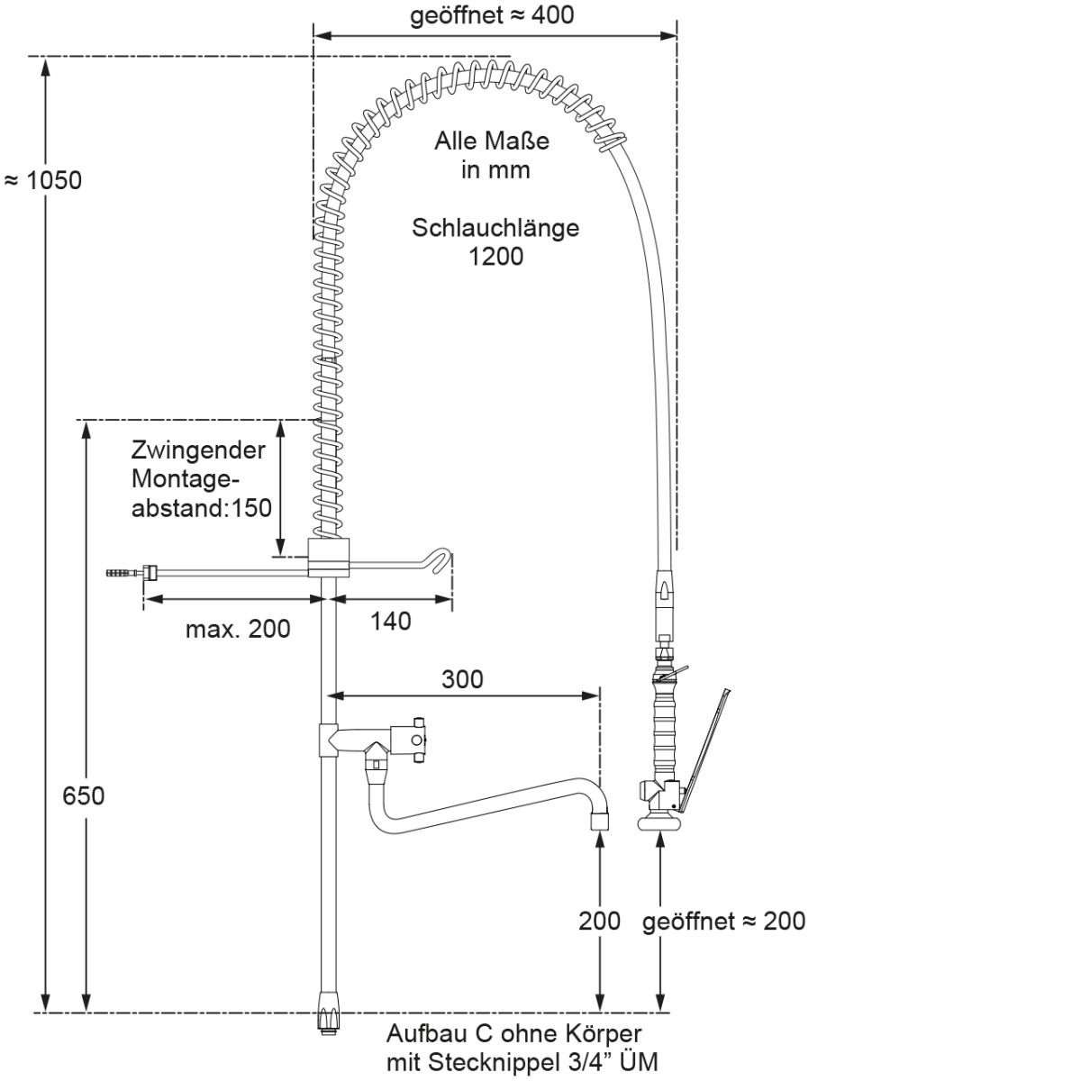 norrow Vorspülbrause 1/2" – Bild 2
