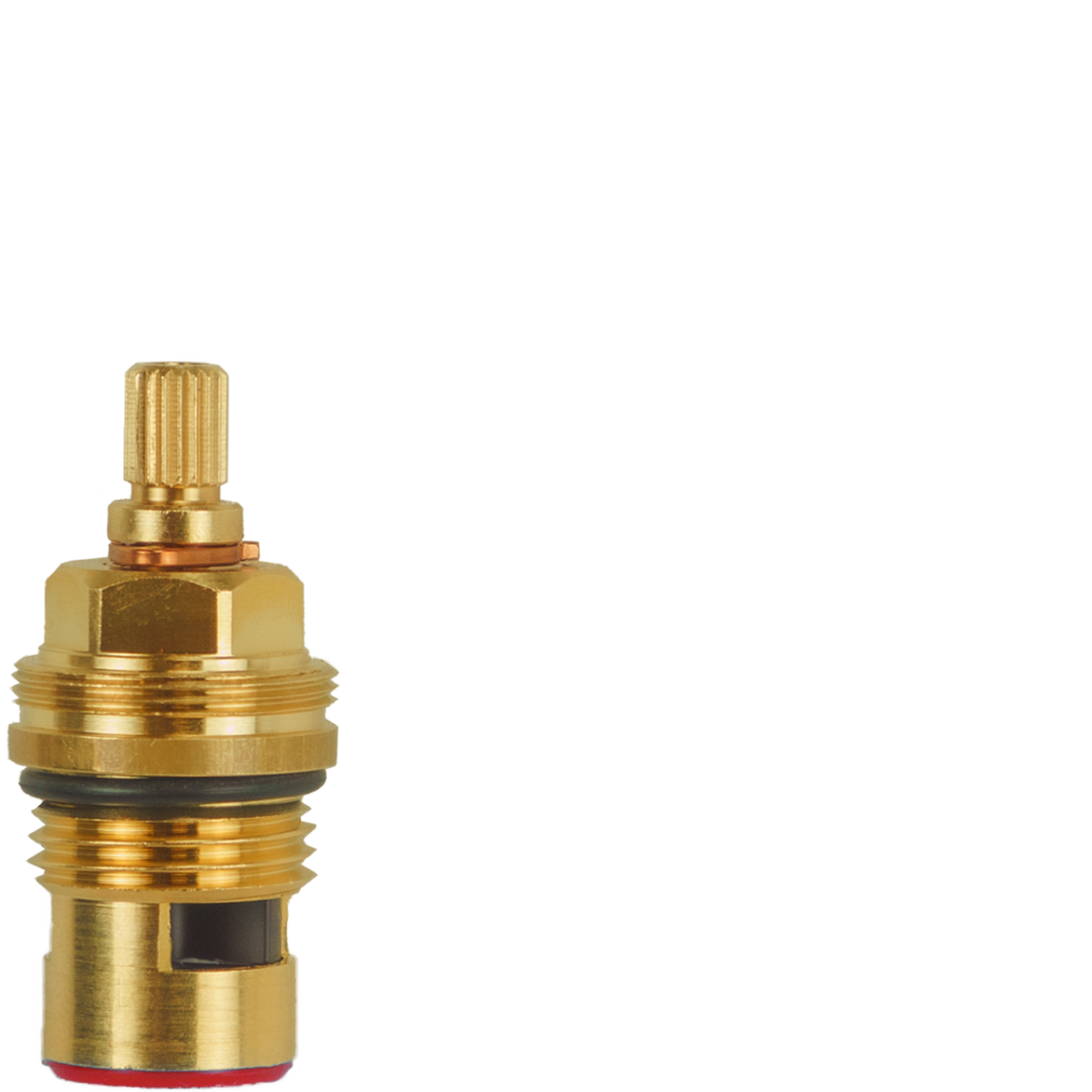 Keramik-Oberteil 1/2" 90° mit kurzer Spindel warm links drehend