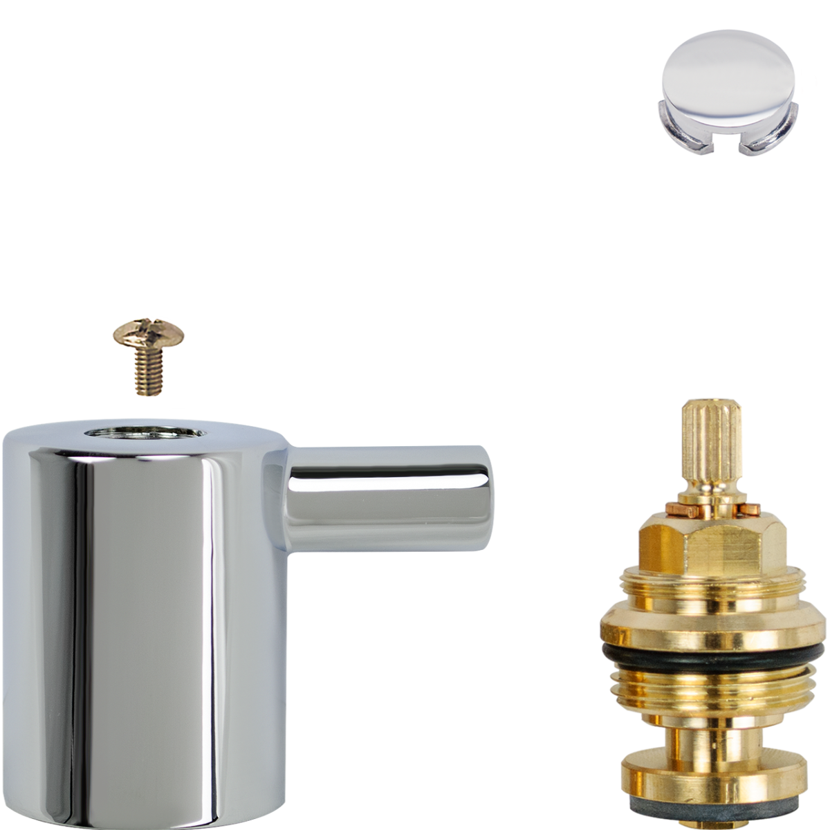Fettkammer-Oberteil Set 3/4" Set m. Griff stick chrom