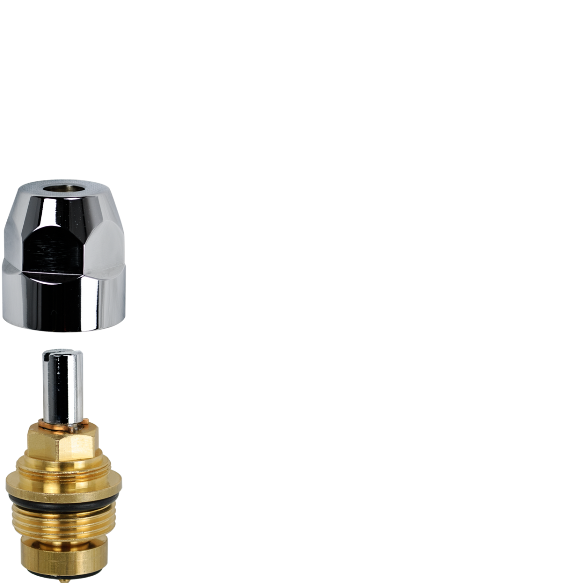 3/4" Oberteil und Hülse verchromt