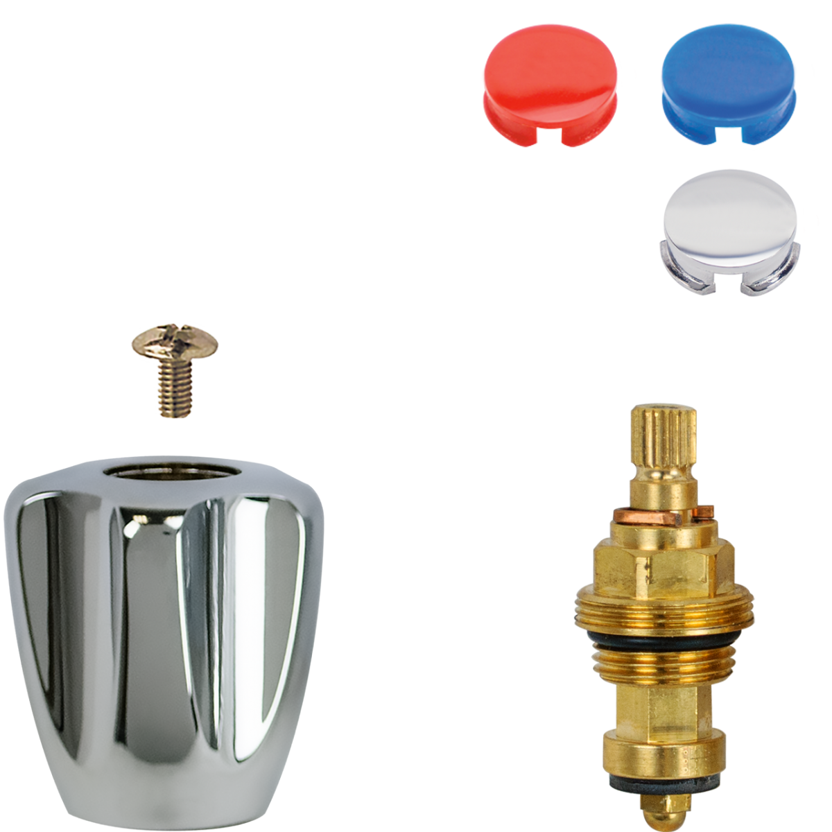 Oberteil 3/8" komplett mit Pentachrom-Metallgriff klein