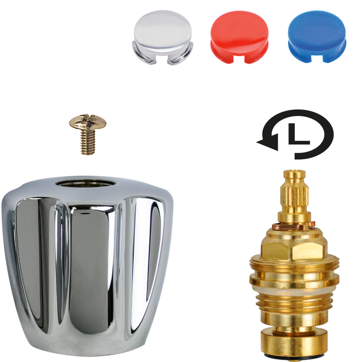 Fettkammer-Oberteil 1/2" schnell-/linksdrehend mit Griff k/w