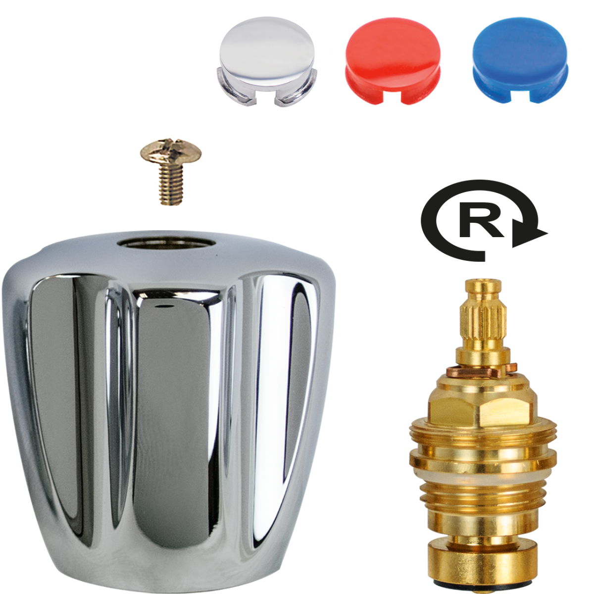 Fettkammer-Oberteil 1/2" schnell-/rechtsdrehend mit Griff k/w