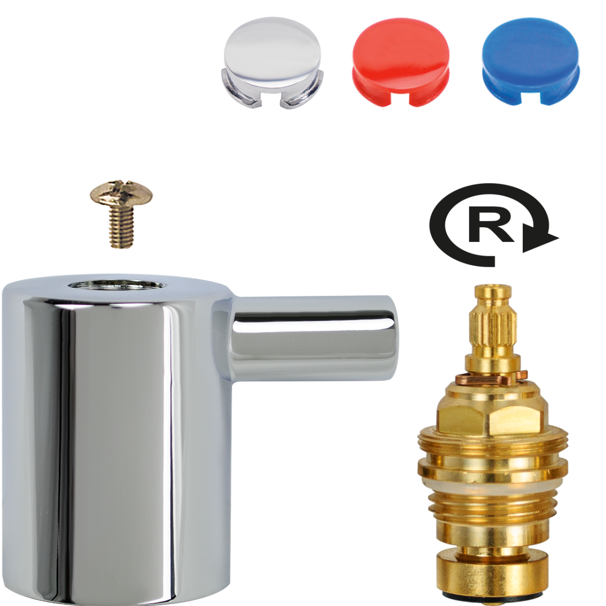 Fettkammer-Oberteil 1/2" schnell-/rechtsdrehend mit Griff k/w