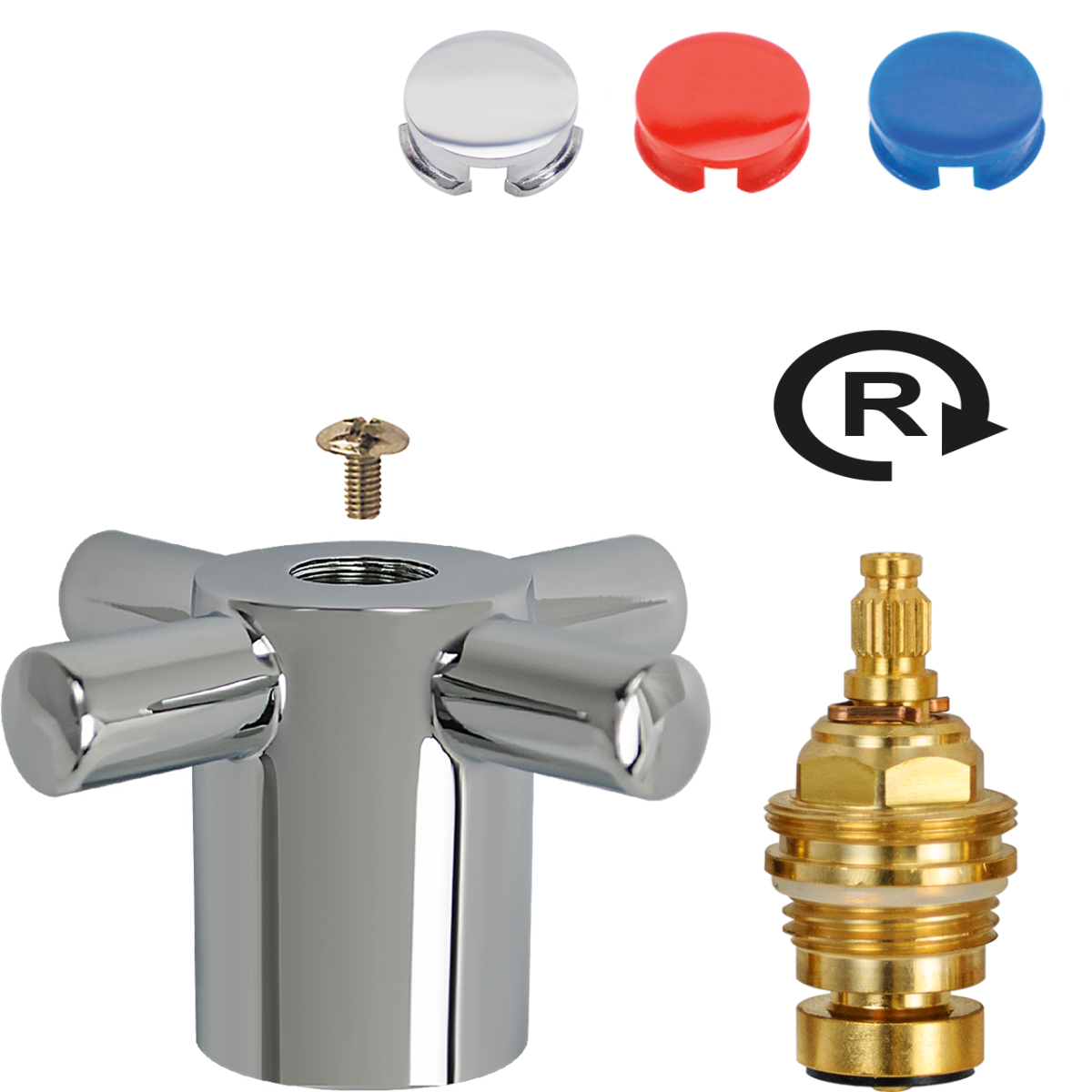 Fettkammer-Oberteil 1/2" schnell-/rechtsdrehend mit Griff k/w