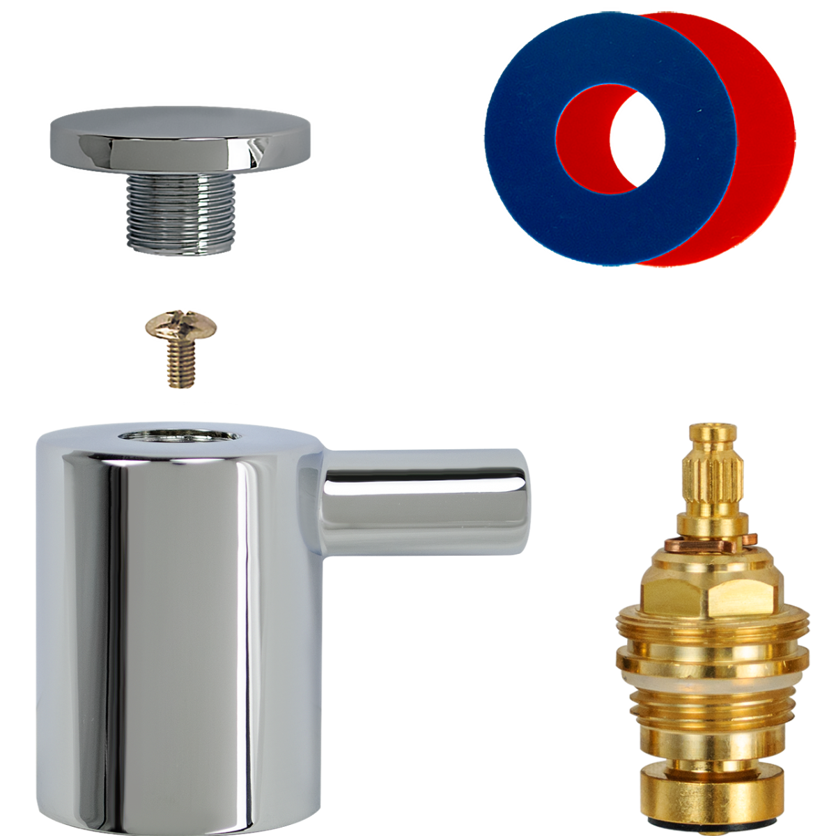 Fettkammer-Oberteil 1/2" Set m. Griff mono chrom k/w