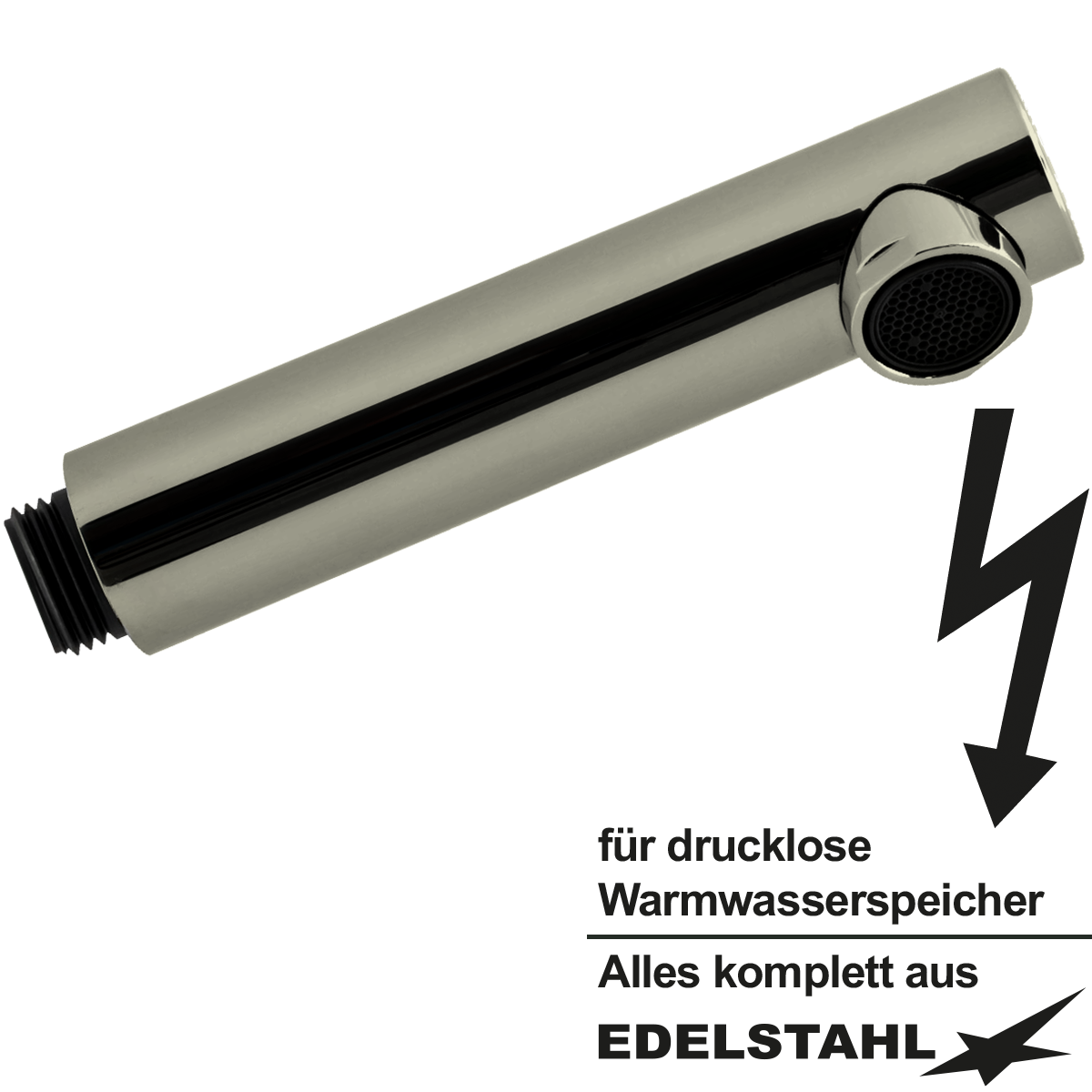 enox Stabbrause Edelstahl Ø 30 mm drucklos