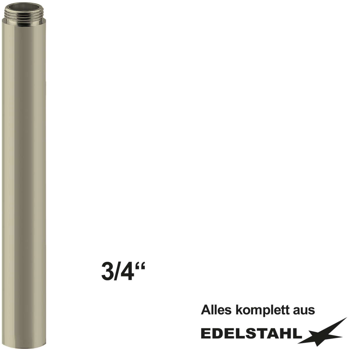 Auslauf-Erhöhung 3/4" x 3/4" 210 mm IG x AG V2A