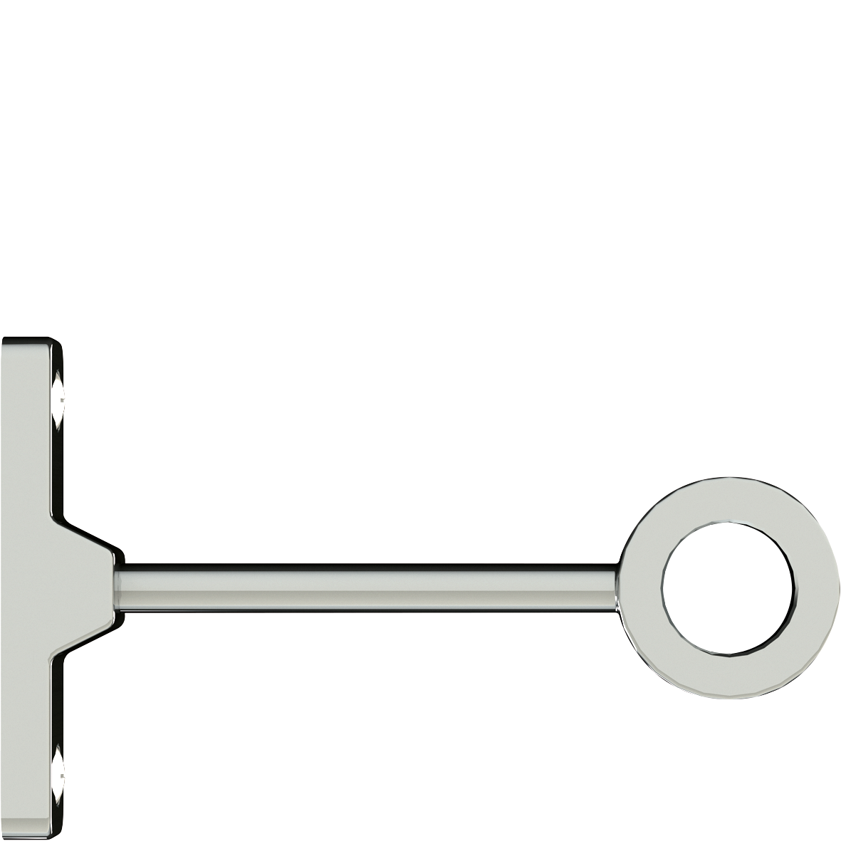 Standrohrhalter für Standrohr Ø30 mm aus MS verchromt L 120 mm