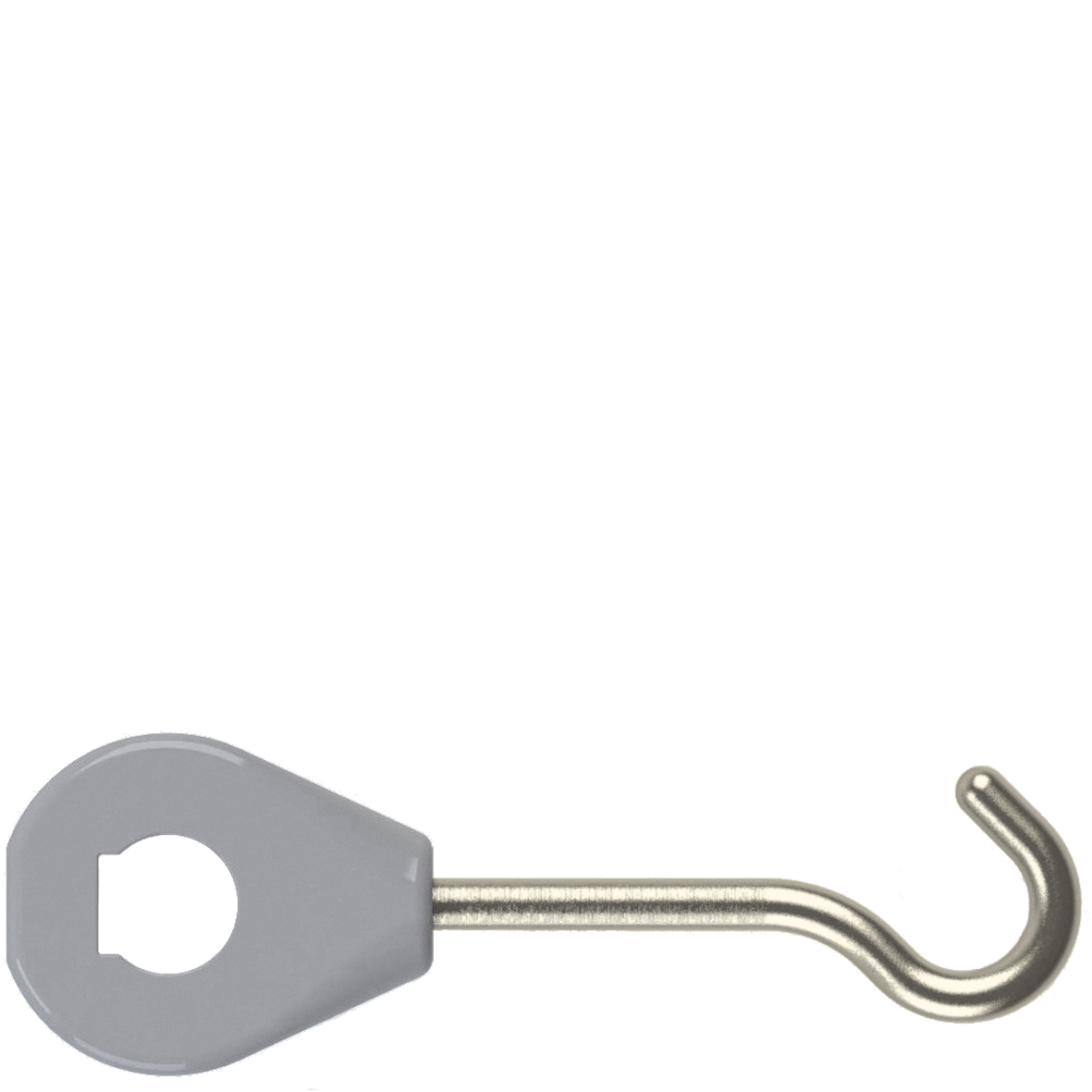 Brausehalter Pa66/VA grau mit Ring und VA-Schraube M8