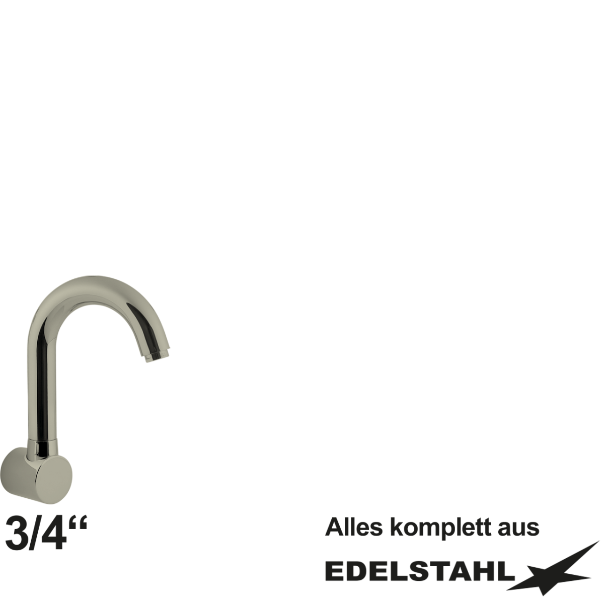 pro Wand-Rohrauslauf oben 3/4"