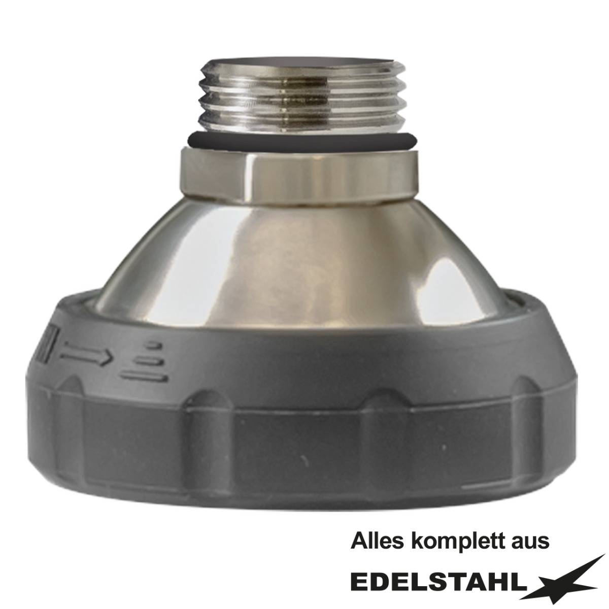 Brausekopf komplett in schwarz 1/2" AG