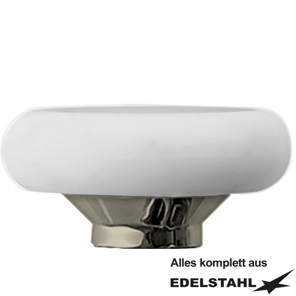 Brausekopf 1/2" IG weiss Edelstahl