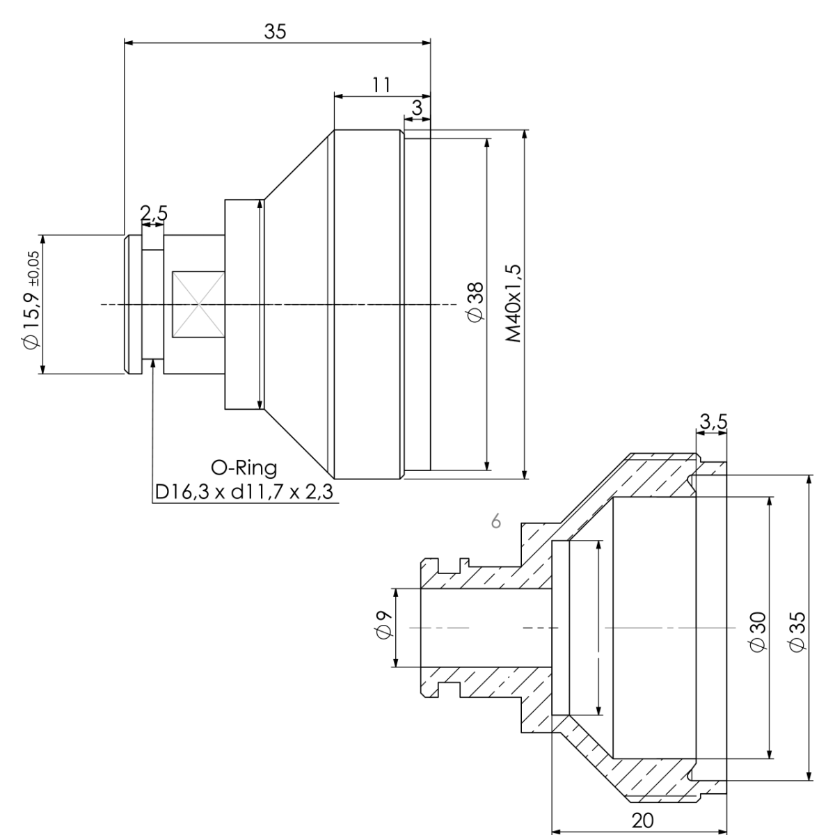 Brausekopf m. Stecknippel zu C1