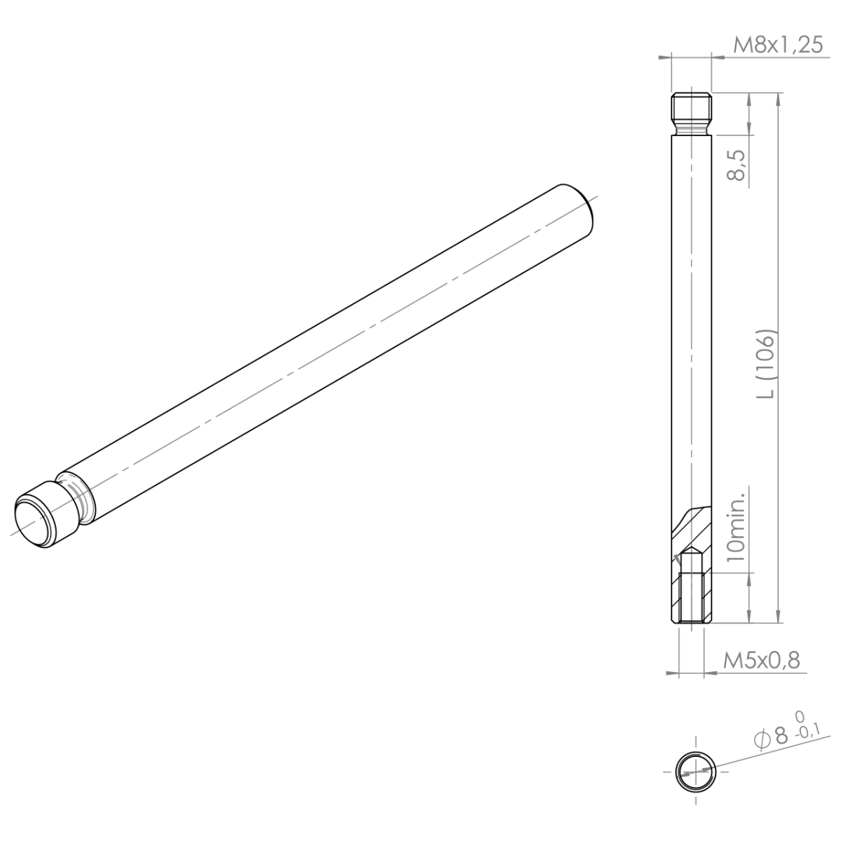 Stange zu Standrohrring X39.6A1-1272