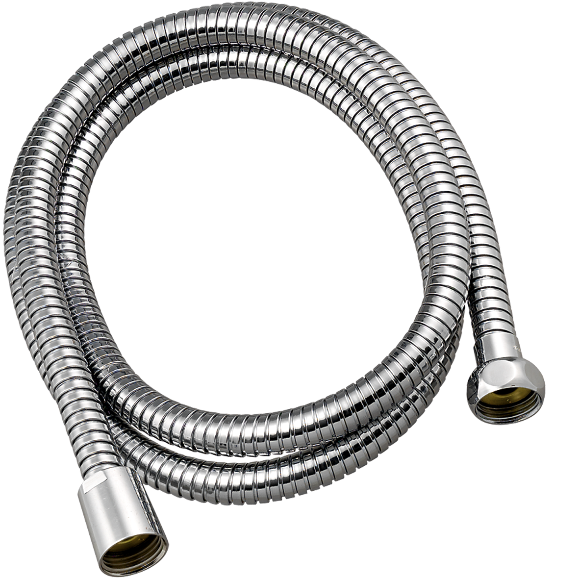 Metallschlauch 2000 mm chrom Messing-Agraffprofil 1/2" ÜM x 3/8" Überwurfmutter