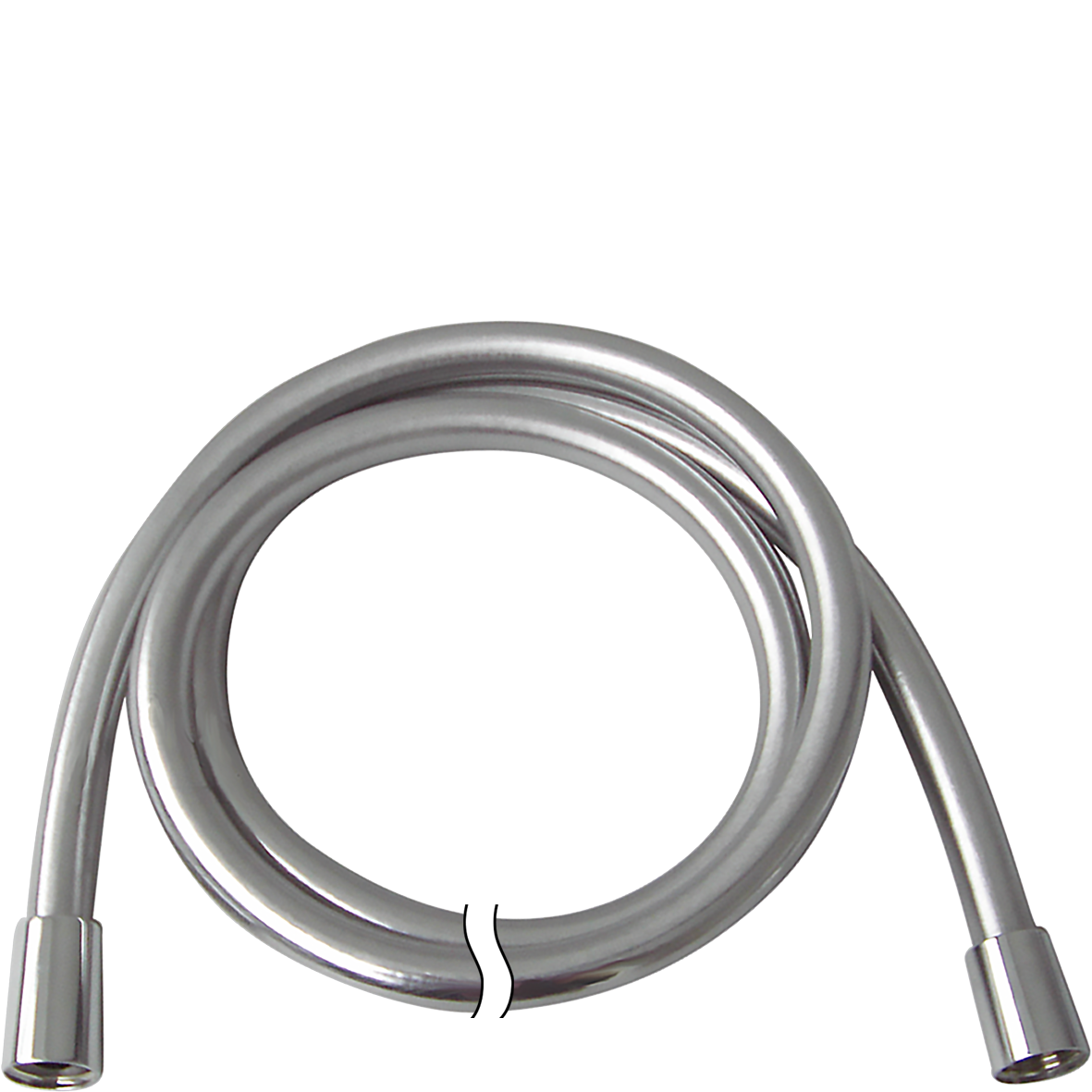 Kunststoffschlauch glatt verchromt 1/2" Überwurfmutter x 1/2" Konus