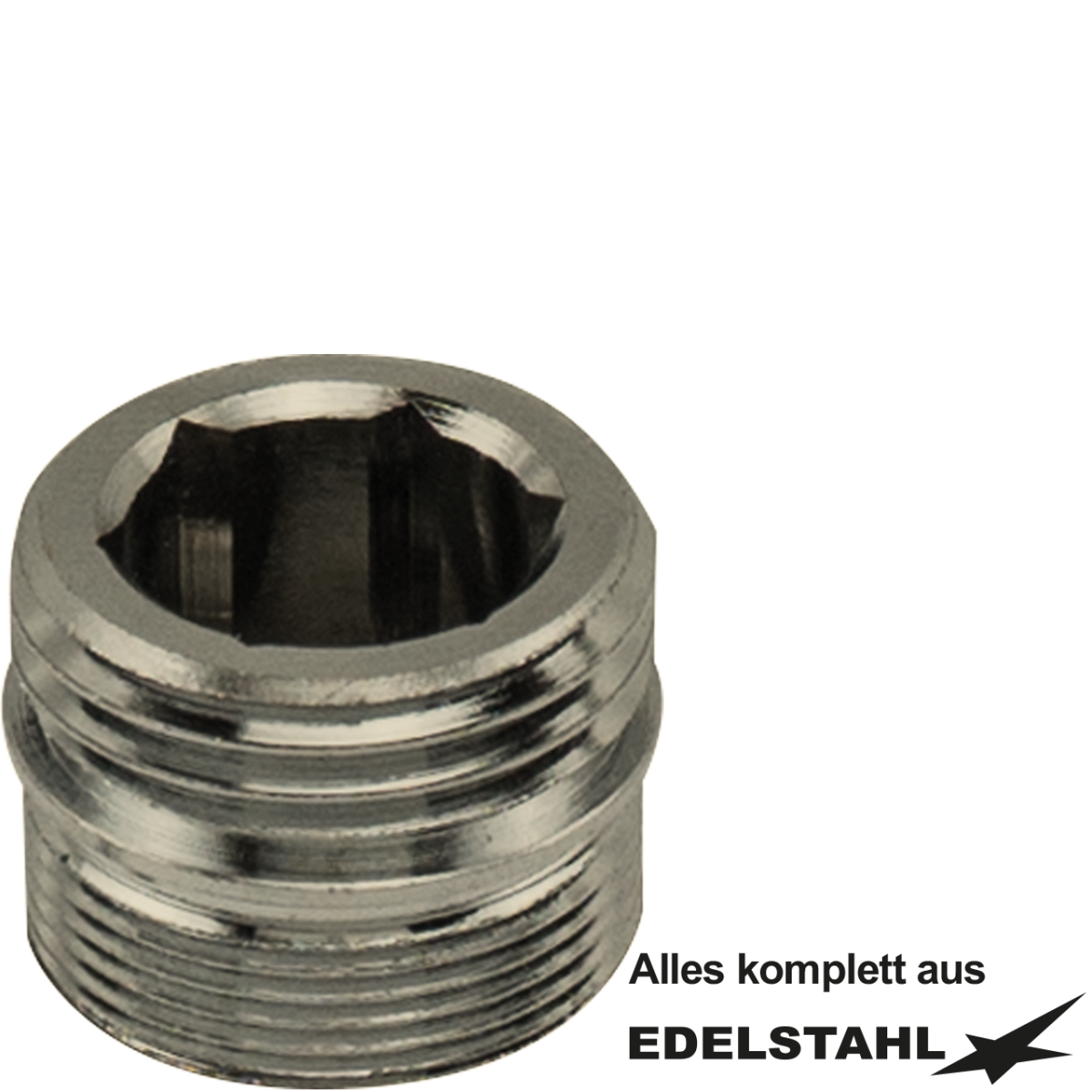 Gewindenippel M20x1 AG x 1/2" AG H16 VA