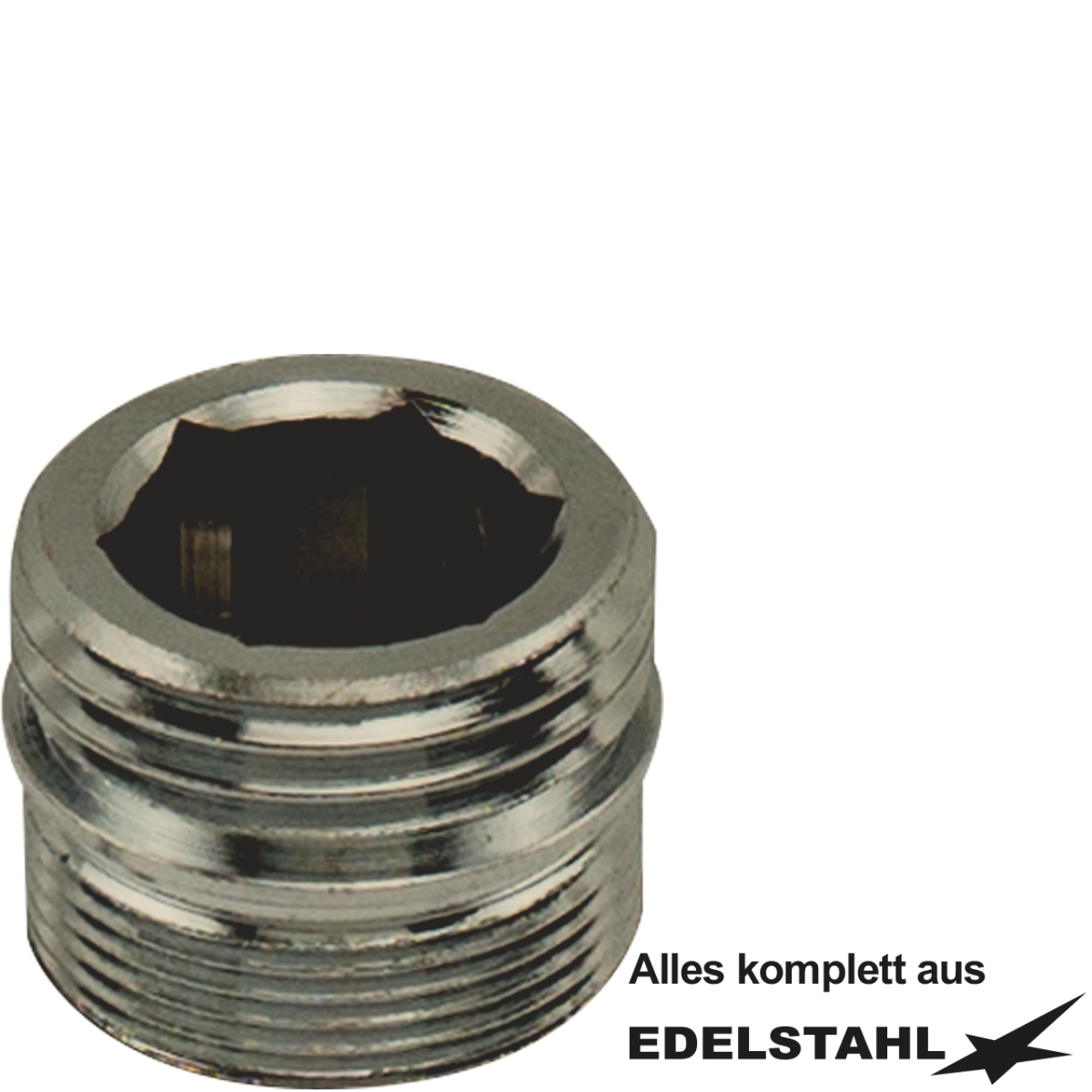 Gewindenippel M20x1 AG x 1/2" AG H16 VA