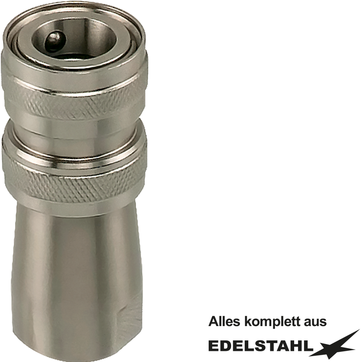 Verschraubung 23/13mm mit Kupplung VA