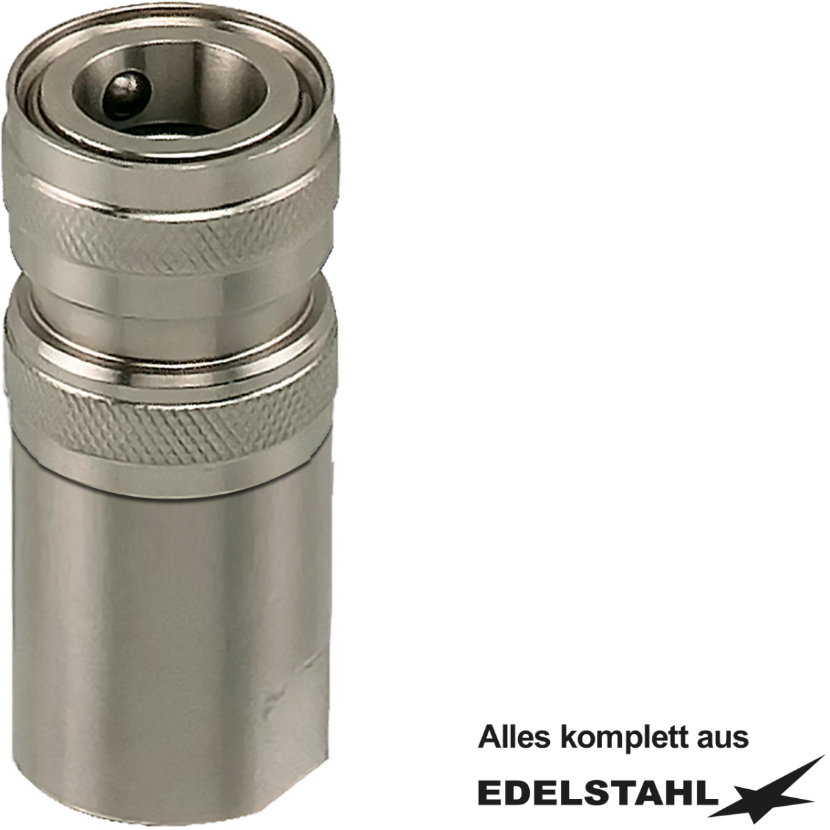Verschraubung 27/19mm mit Kupplung VA