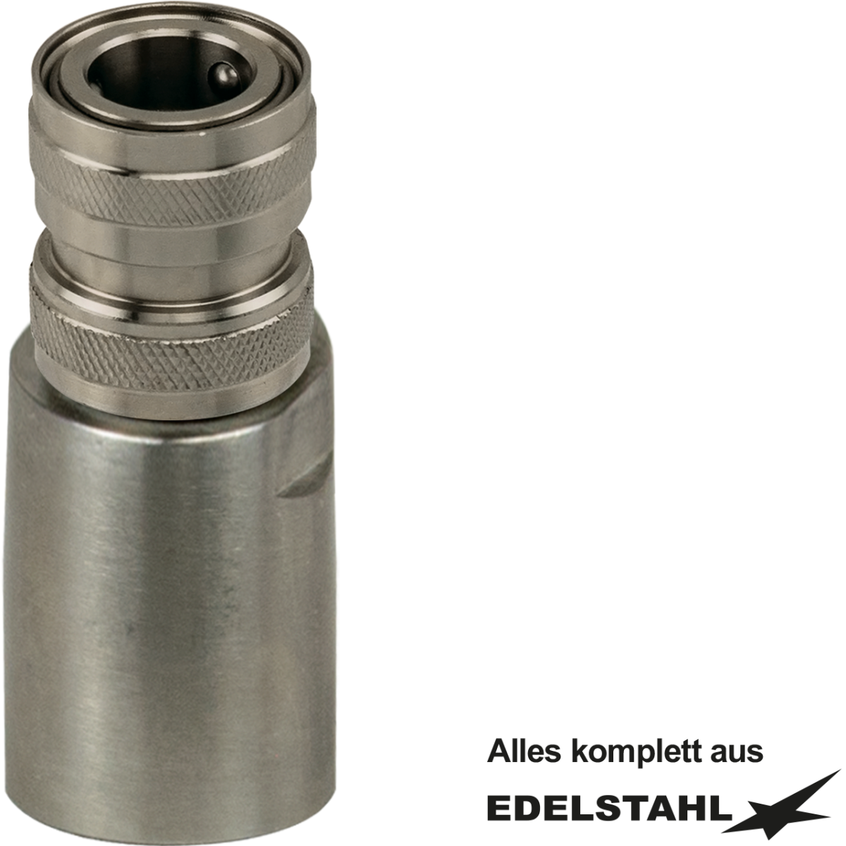 Verschraubung 30/19mm mit Kupplung VA