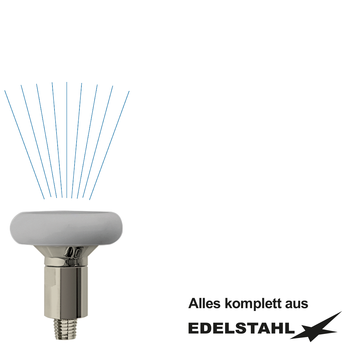 spa Siebstrahldüse gerade VA grau zu Ø20 x 13