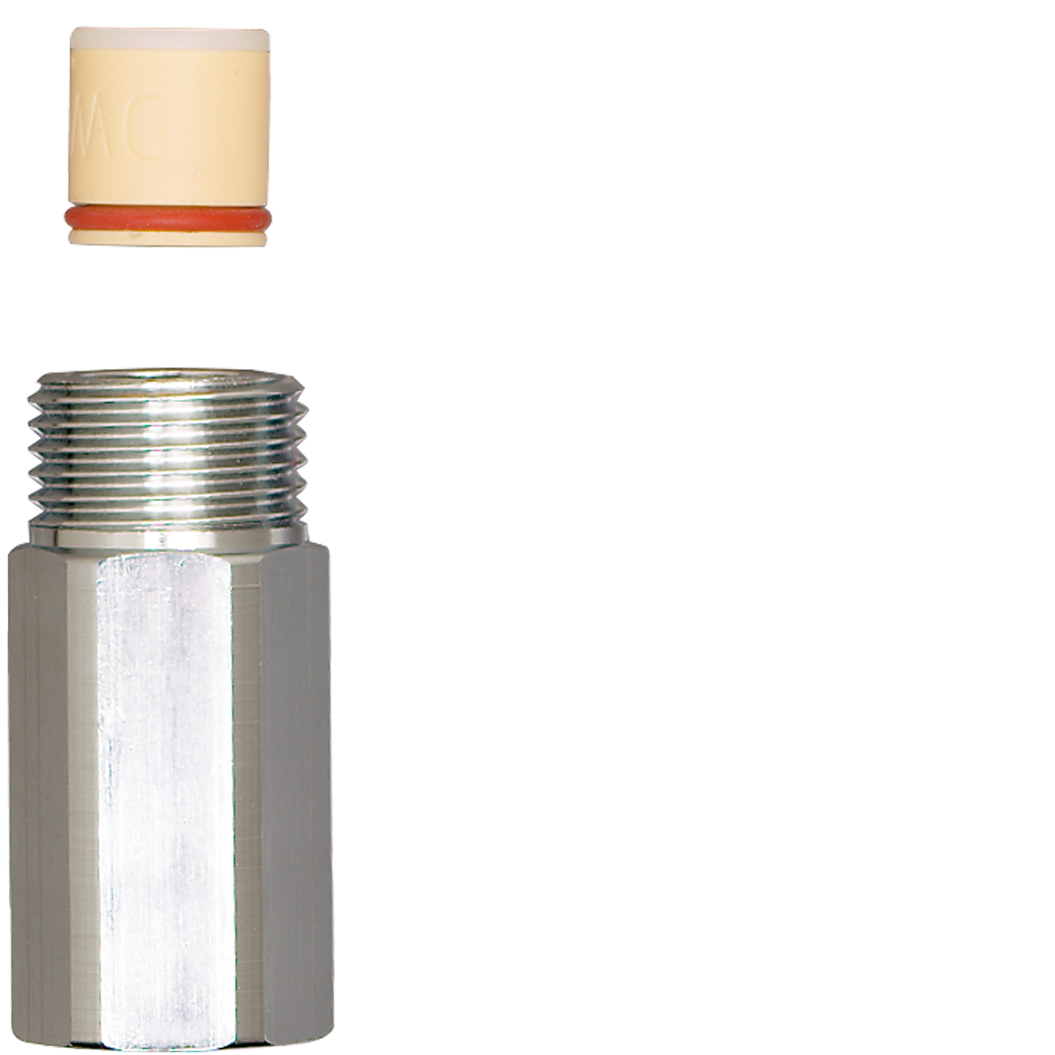 Gewindenippel mit RV 3/8" AG x 3/8" IG