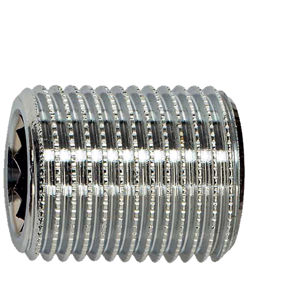 Gewindenippel 1/2" x Ø 13 L 25 mm (AG x IG) verchromt