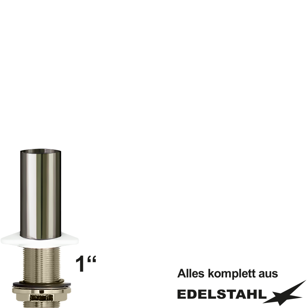 Säule L 100mm 5/4"+M32x1.5 IG x 1" L 80mm V2A