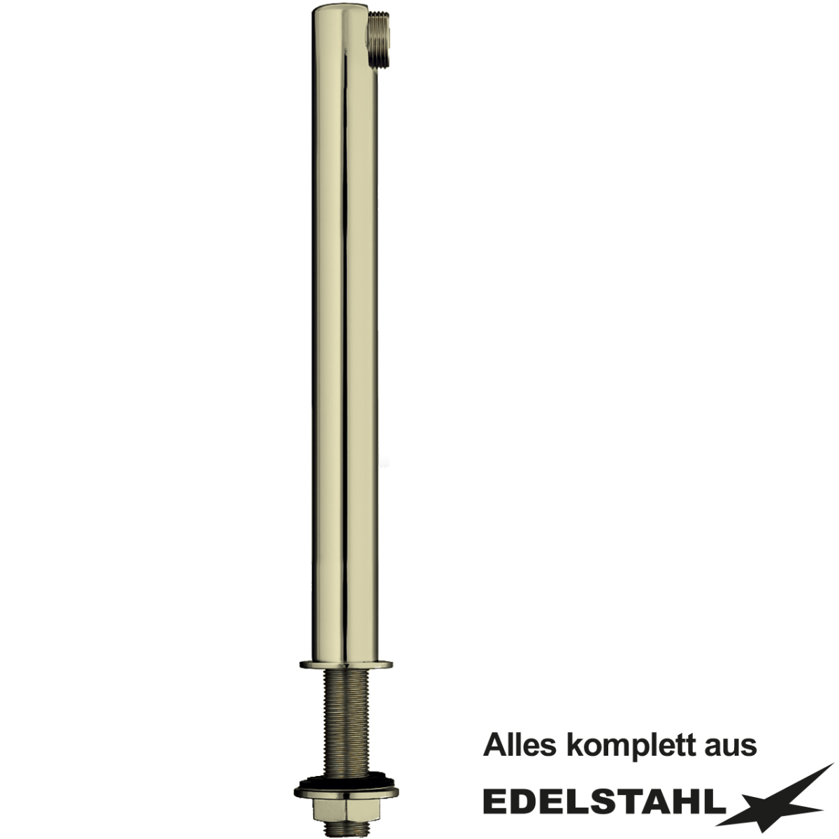 Winkel-Standfuss 90° L 300 mm 3/4" Edelstahl