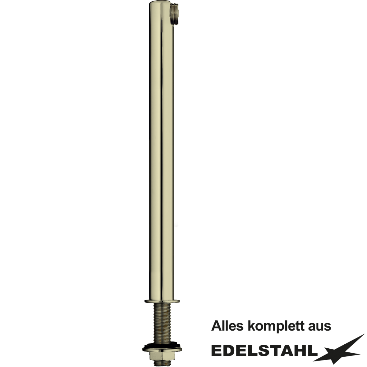 Winkel-Standfuss 90° L 450 mm 3/4" Edelstahl