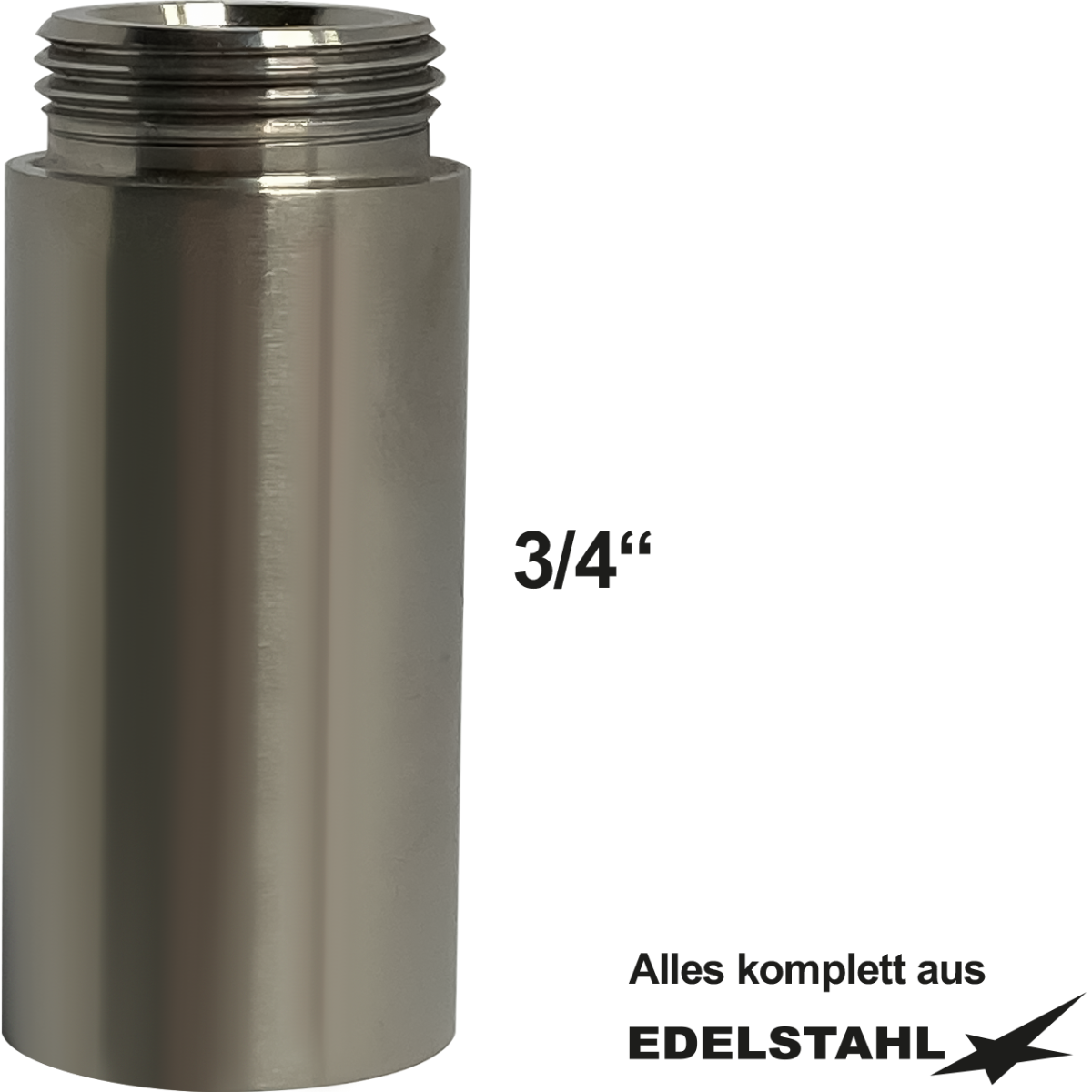 Auslauf-Erhöhung 3/4" x 3/4" 55 mm IG x AG V2A