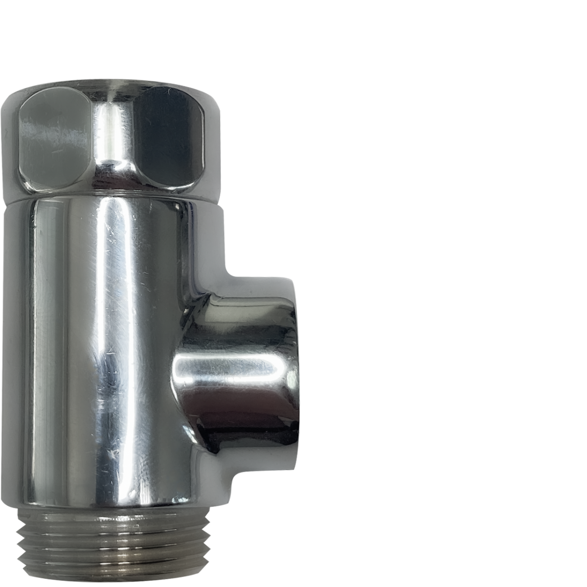 Verlängerung 3/4" x 3/4" 65 mm verchromt als T-Stück mit Abgang 1/2" IG