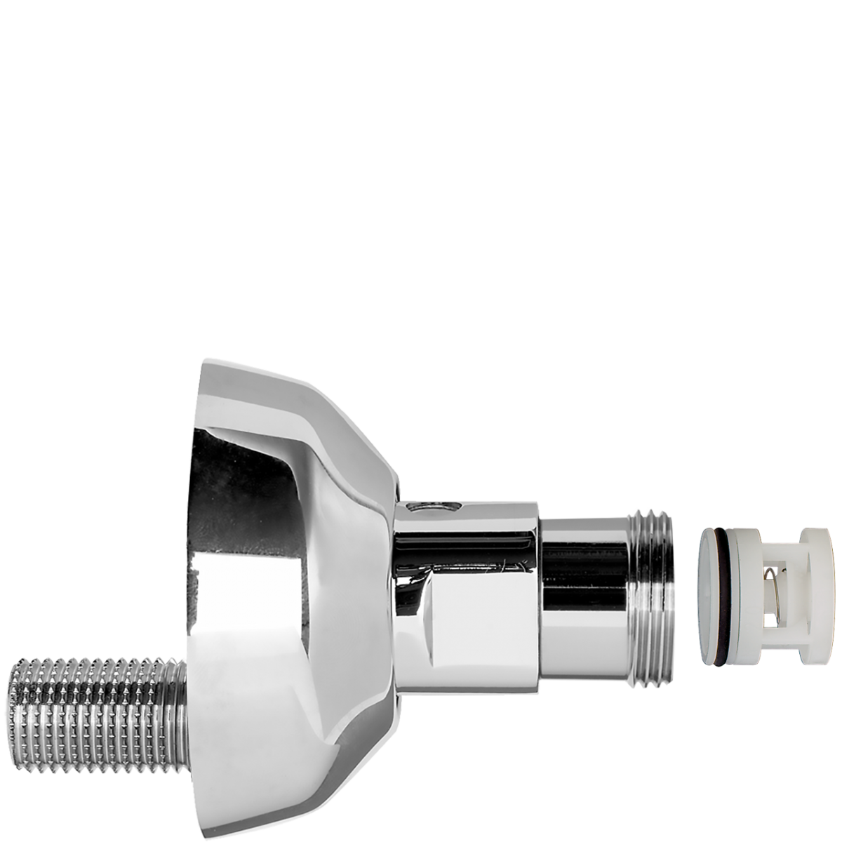 absperrbarer Wand-S-Anschluss ± 17mm verchromt