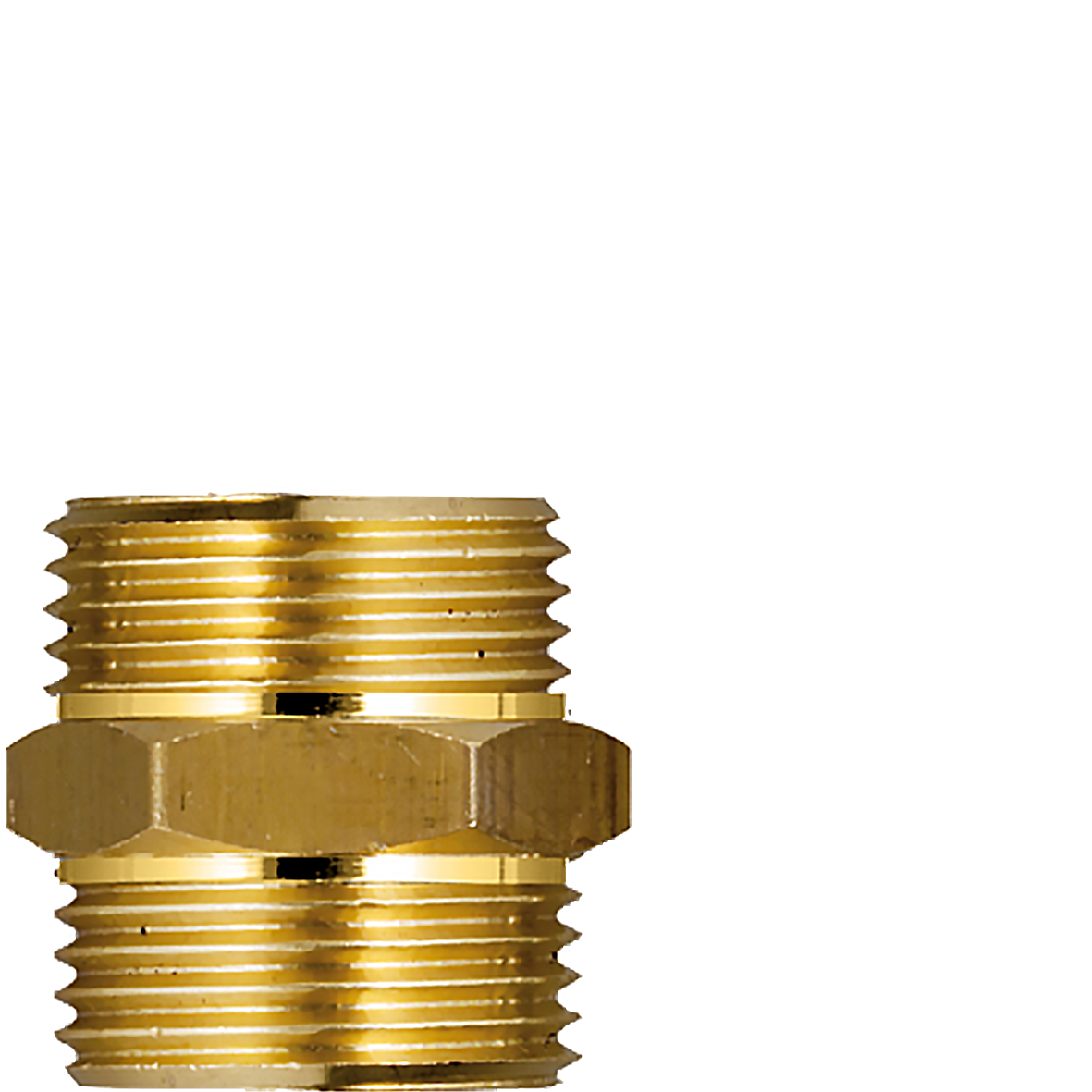 Gewindenippel 3/4" x 3/4" - SW 27 mm außen (AG x AG) MS roh