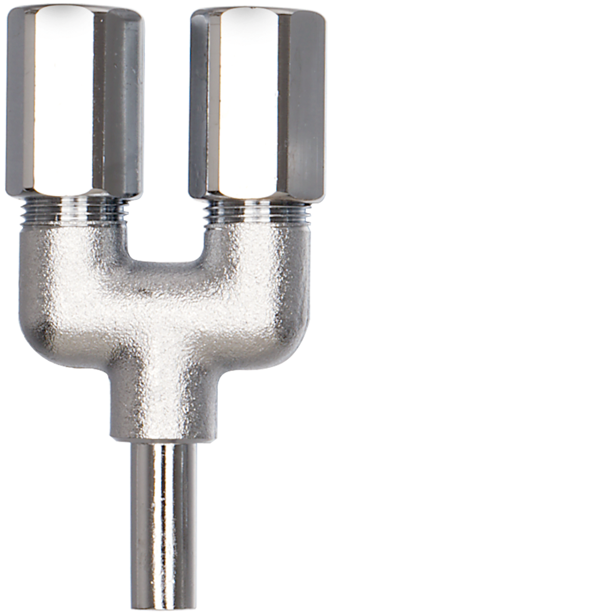 T-Hosenstück mit Längenausgleich 2x 3/8" - 10x10 mm chrom