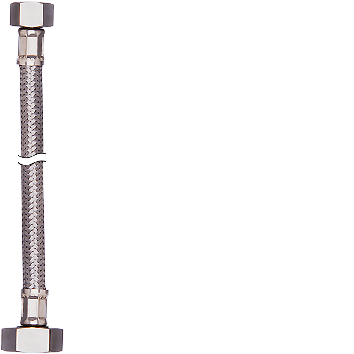 Flexschlauch Ø 12 x 8 mm 3/8" x 3/8" verchromt