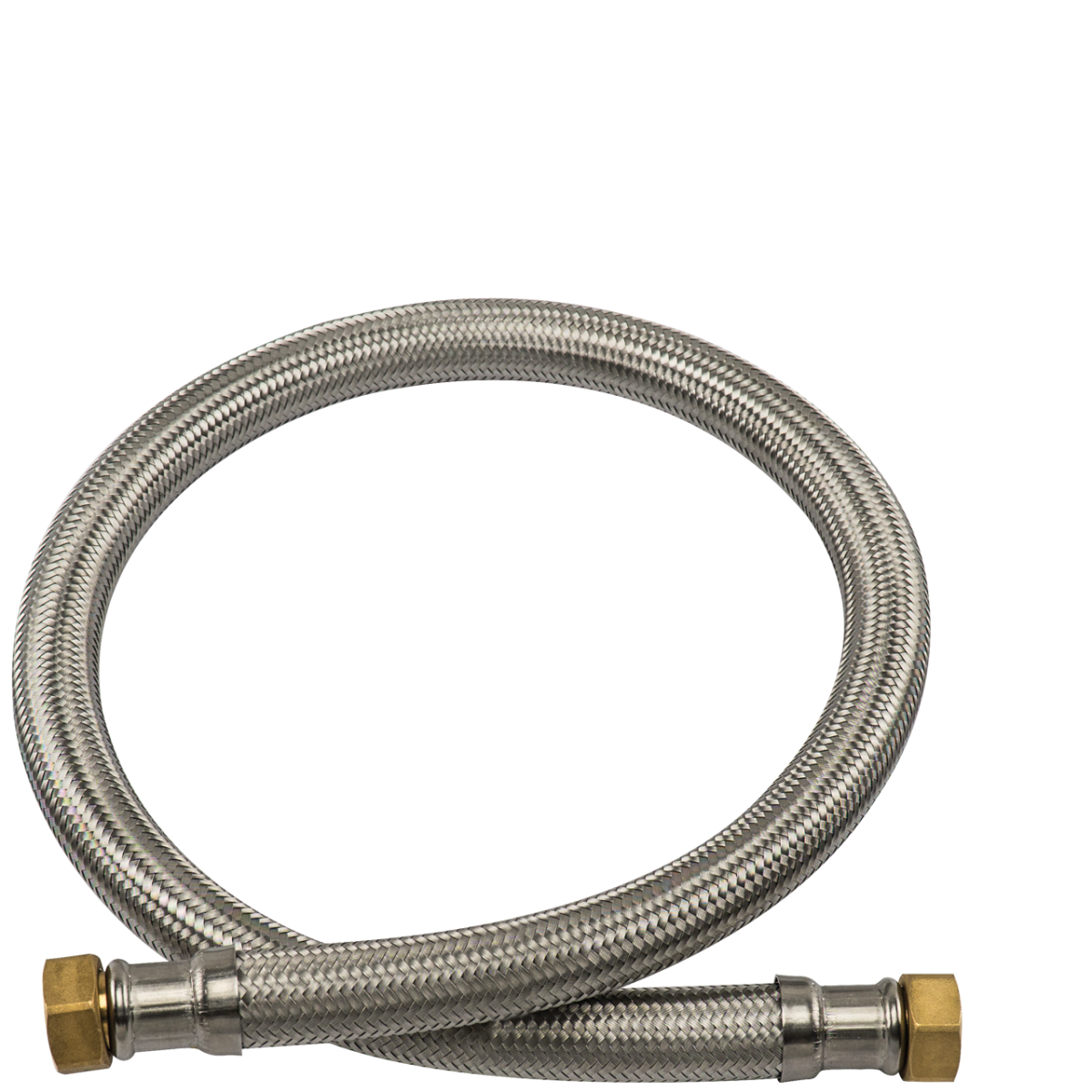 Panzerschlauch Ø 17 x 13 mm 3/4" x 3/4" vernickelt – Bild 2